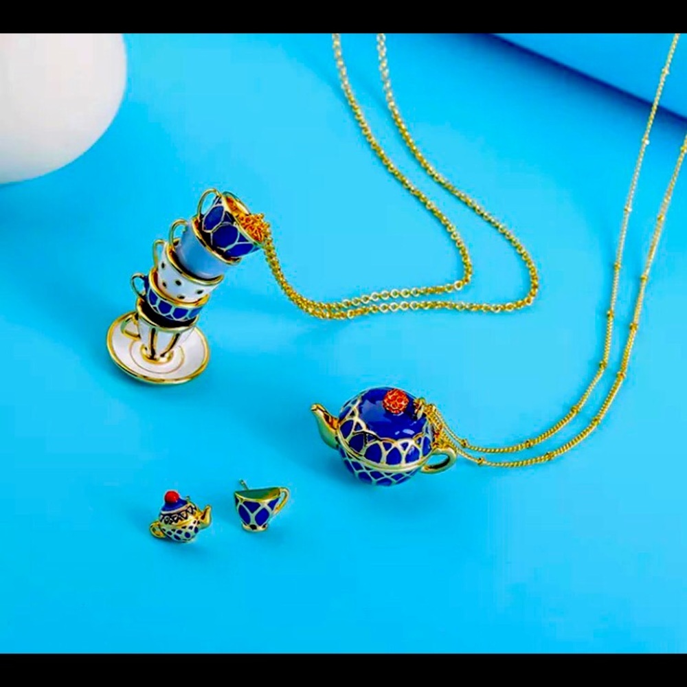 Stunning set of Kate Spade inspired teacup jewelry